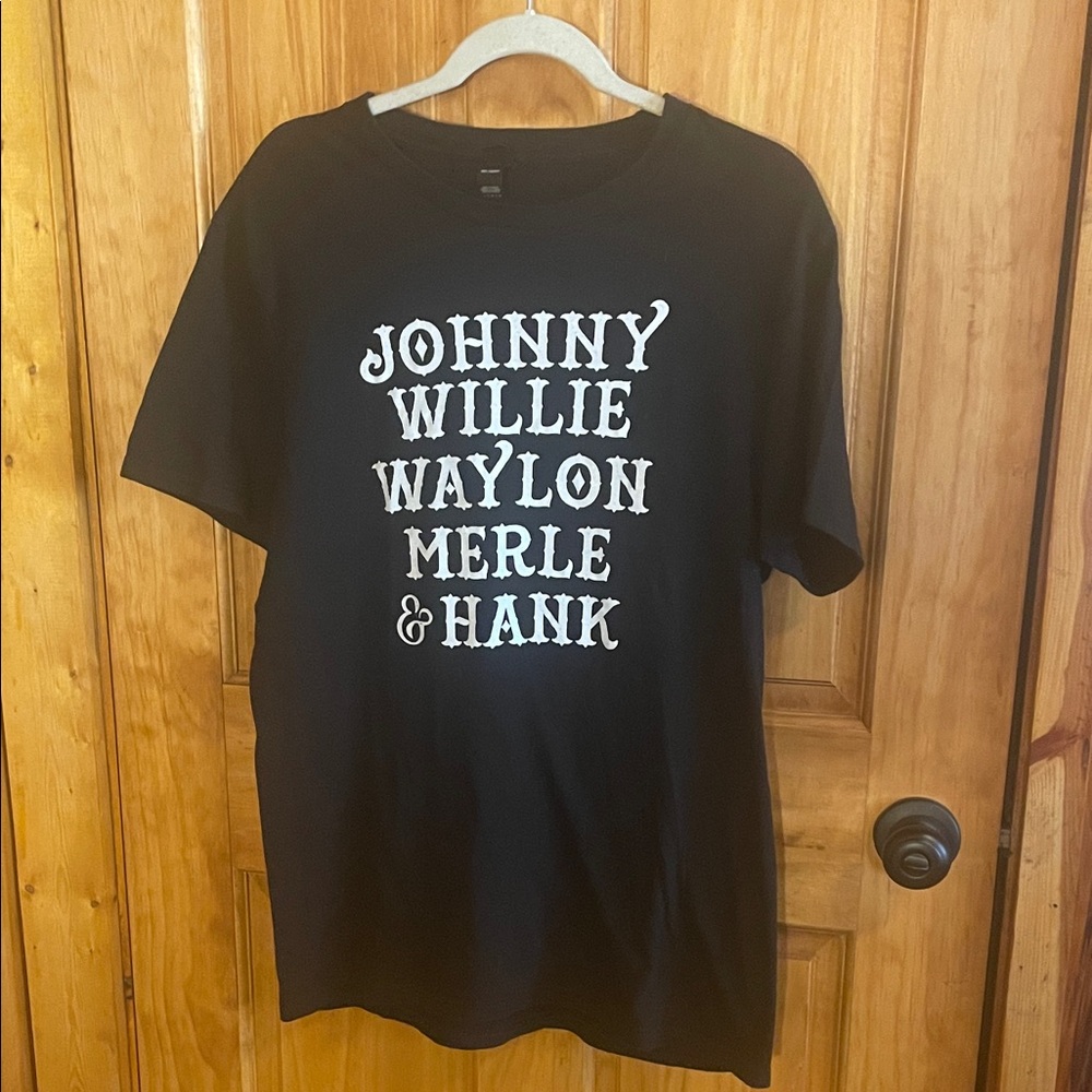 District T-shirt “Johnny Willie Waylon Merle & Hank” Outlaws Country Summer Tee